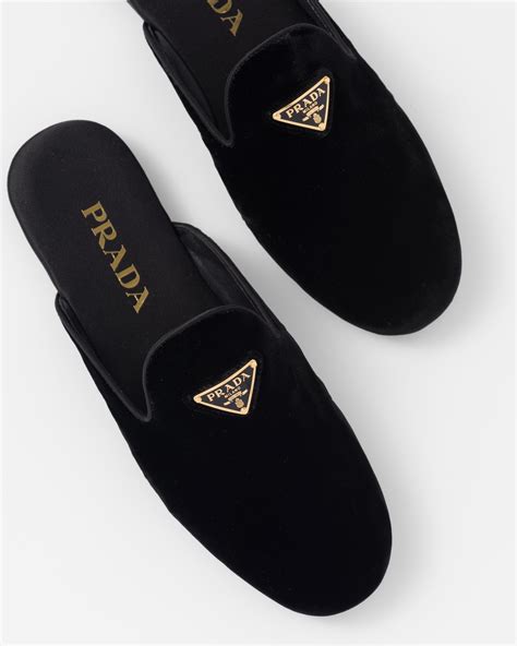 prada slippers velvet|Prada slippers price.